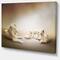 Designart - White Lion Family - Animal Canvas Wall Art
